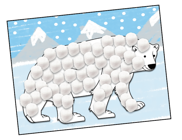 Example of a decorated polar bear