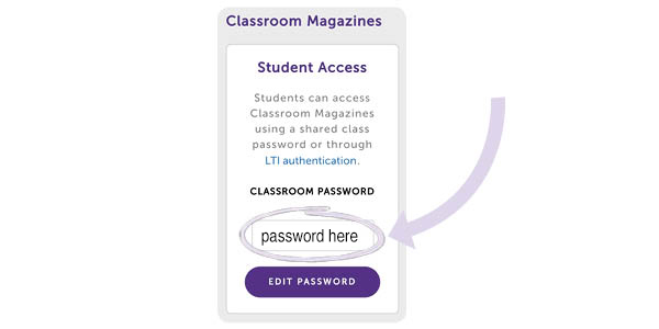 the student access password form