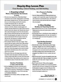Third page of Storyworks 3 teaching guide